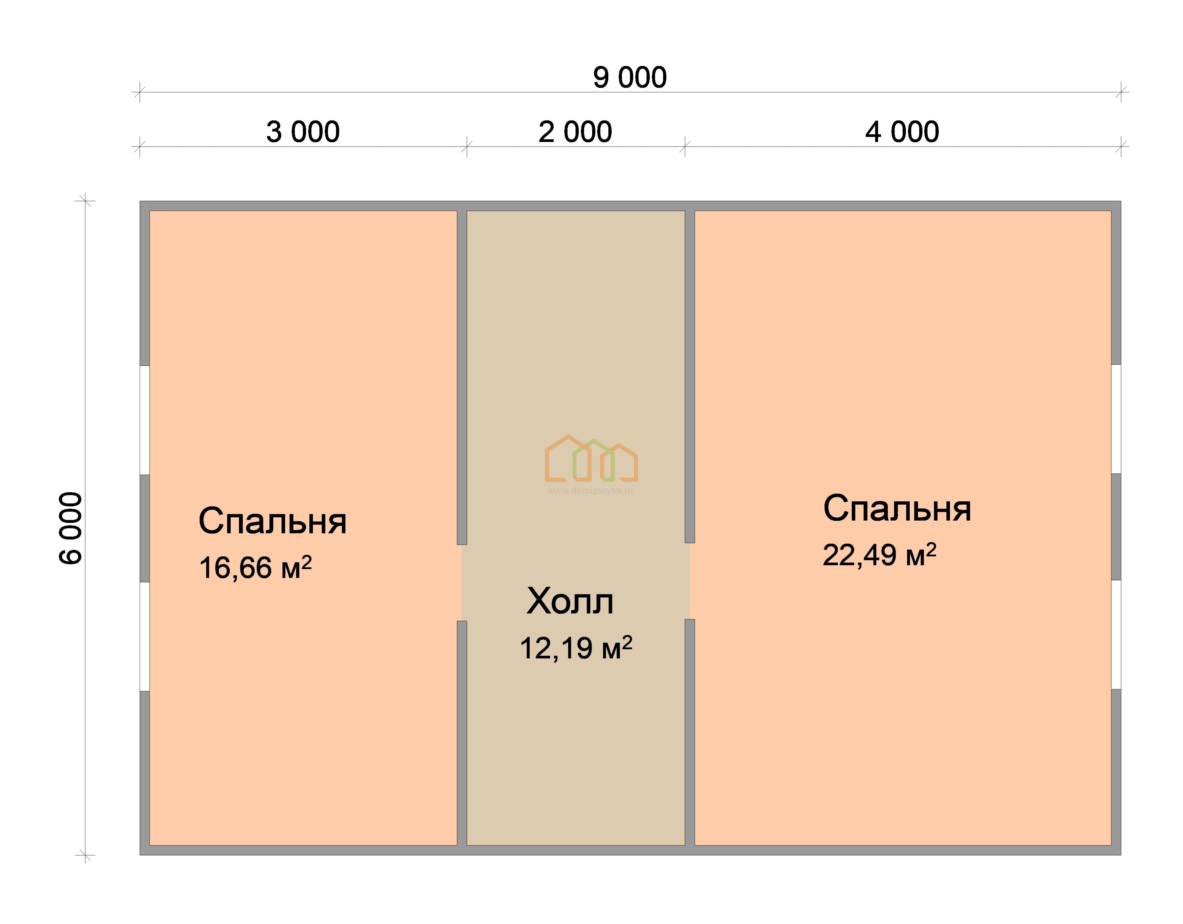 Каркасный дом без отделки 8х9 с мансардой - цена 1129500 руб в Твери.  Площадь: 119,5 м² с эркером